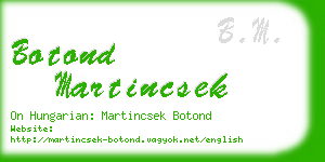 botond martincsek business card